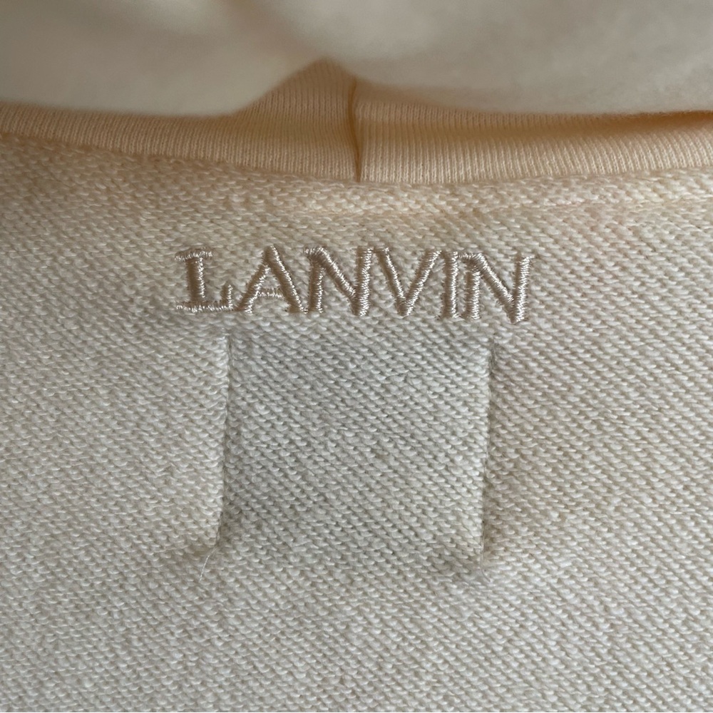 Gallery Dept x Lanvin French Logo Cream Knit Hoodie - Picture 6 of 9